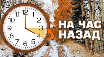 Cтрілки годинників в Україні потрібно перевести на одну годину назад