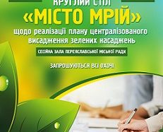 “Місто мрій”. У Переяславі відбудеться круглий стіл щодо реалізації плану централізованого висадження зелених насаджень