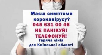 Гаряча лінія для жителів Київщини, які мають симптоми коронавірусу