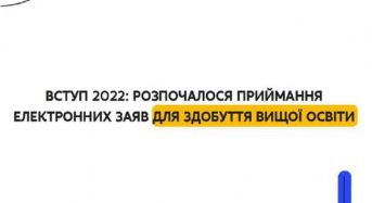 Вступ-2022: почали приймати заяви для здобуття вищої освіти