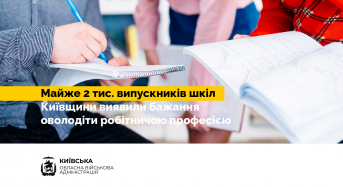 Майже 2 тисячі випускників закладів загальної середньої освіти Київщини виявили бажання оволодіти робітничою професією