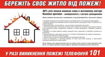 Бережіть своє житло від пожеж