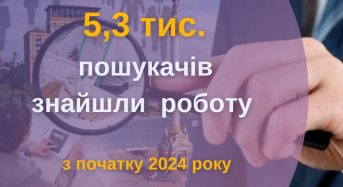 З початку 2024 року фахівці служби зайнятості Київщини допомогли знайти роботу 5,3 тис. пошукачам