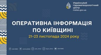 21-23 листопада на Київщині очікується суттєве погіршення погодніх умов