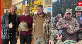 Військові подарували меру Переяслава каску з автографом Залужного на знак вдячності