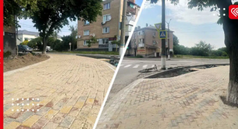 Модернізація центрального перехрестя у Переяславі: на місці розбитого асфальту – тротуарна бруківка
