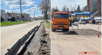 У Переяславі на перехресті біля “Батури” улаштовують тротуари, а на Шкільній ремонтують дорогу