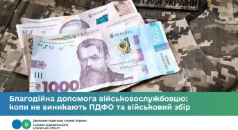 Благодійна допомога військовослужбовцю: коли не виникають ПДФО та військовий збір