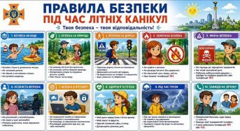 Правила безпеки під час літніх канікул