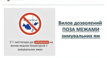 Зимувальні ями — зона особливої охорони риби!